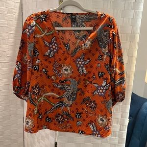 Perfect abstract, print blouse for fall NWOT